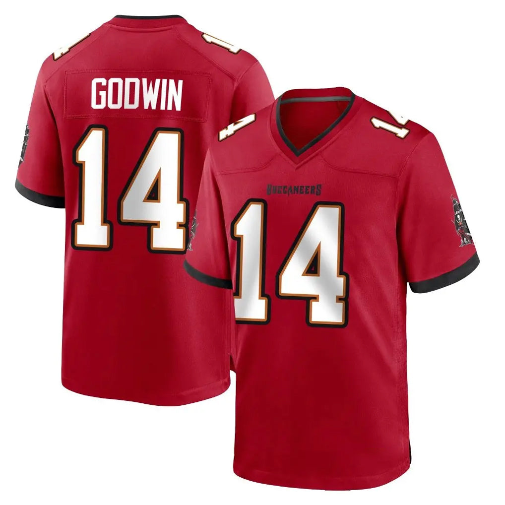Rebec TB.Buccaneers #14 Chris Godwin Jr. Player Red Home Game Stitched Jerseys