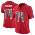 Rebec TB.Buccaneers #14 Chris Godwin Jr. Player Red Limited Color Rush Home Game Stitched Jerseys