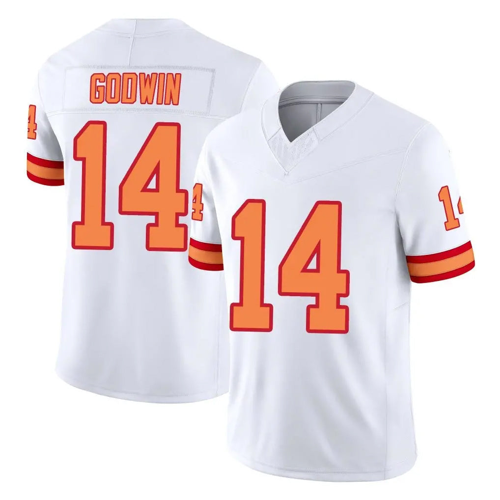 Rebec TB.Buccaneers #14 Chris Godwin Jr. Player White Limited '76 Vapor F.U.S.E. Home Game Stitched Jerseys