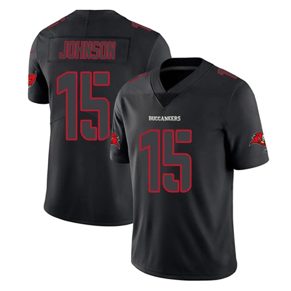 Rebec TB.Buccaneers #15 Tez Johnson Player Black Impact Limited Home Game Stitched Jerseys