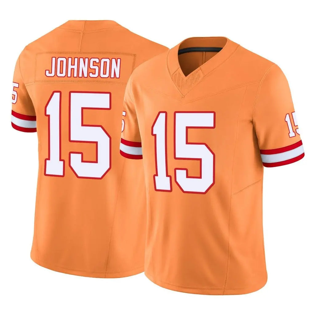 Rebec TB.Buccaneers #15 Tez Johnson Player Orange Limited Vapor F.U.S.E. Home Game Stitched Jerseys