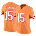 Rebec TB.Buccaneers #15 Tez Johnson Player Orange Limited Vapor F.U.S.E. Home Game Stitched Jerseys