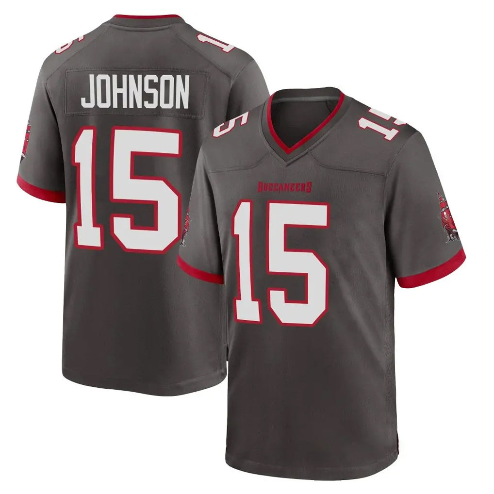 Rebec TB.Buccaneers #15 Tez Johnson Player Pewter Alternate Home Game Stitched Jerseys