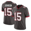 Rebec TB.Buccaneers #15 Tez Johnson Player Pewter Limited Alternate Vapor Home Game Stitched Jerseys