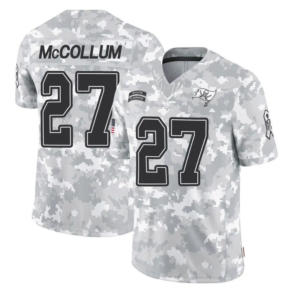 Rebec TB.Buccaneers #27 Zyon McCollum Player Arctic Camo Limited Salute To Service Home Game Stitched Jerseys