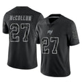 Rebec TB.Buccaneers #27 Zyon McCollum Player Black Reflective Limited Home Game Stitched Jerseys