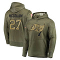 Rebec TB.Buccaneers #27 Zyon McCollum Player Olive Salute to Service Pullover Hoodie Home Game Stitched Jerseys