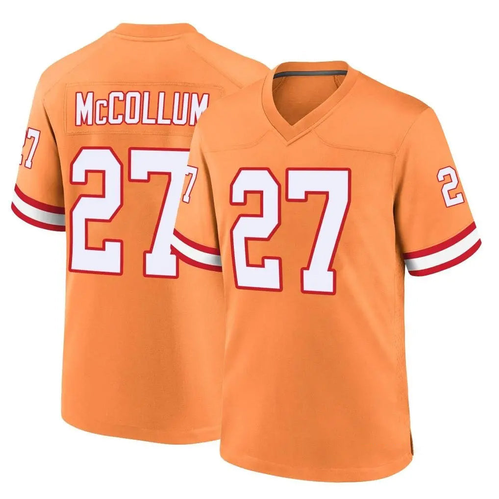 Rebec TB.Buccaneers #27 Zyon McCollum Player Orange Throwback Home Game Stitched Jerseys