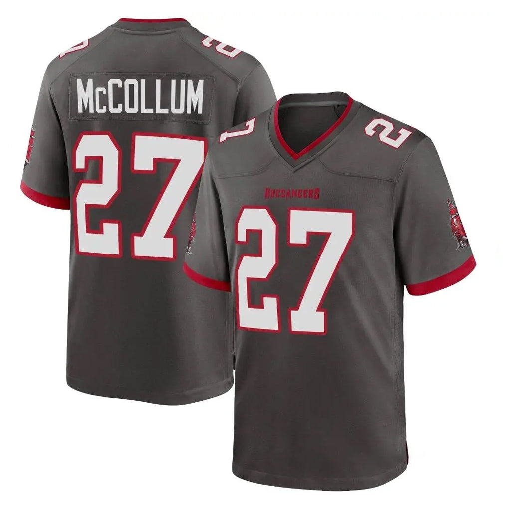 Rebec TB.Buccaneers #27 Zyon McCollum Player Pewter Alternate Home Game Stitched Jerseys