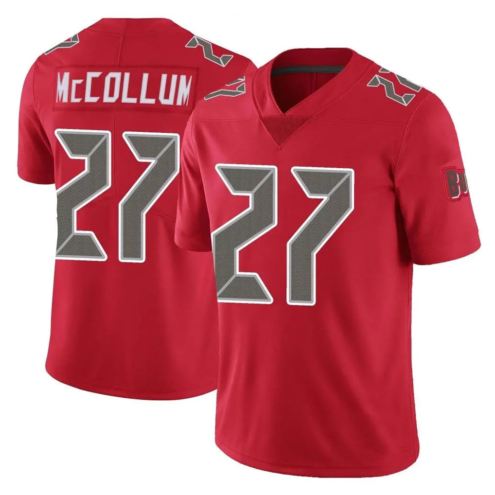 Rebec TB.Buccaneers #27 Zyon McCollum Player Red Limited Color Rush Home Game Stitched Jerseys