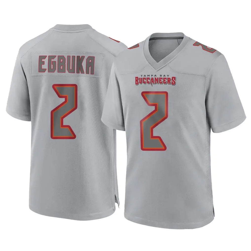 Rebec TB.Buccaneers #2 Emeka Egbuka Player Gray Atmosphere Fashion Home Game Stitched Jerseys