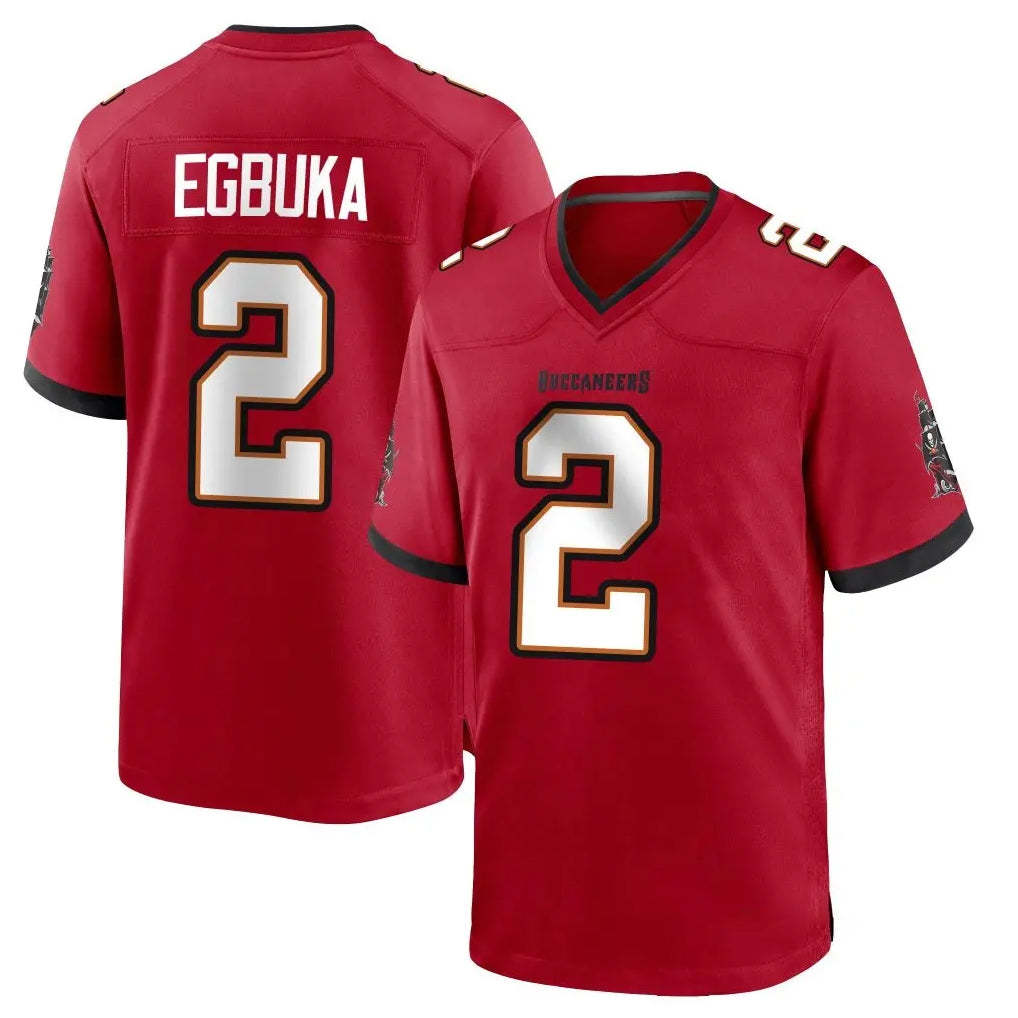 Rebec TB.Buccaneers #2 Emeka Egbuka Player Red Home Game Stitched Jerseys
