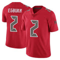 Rebec TB.Buccaneers #2 Emeka Egbuka Player Red Limited Color Rush Home Game Stitched Jerseys