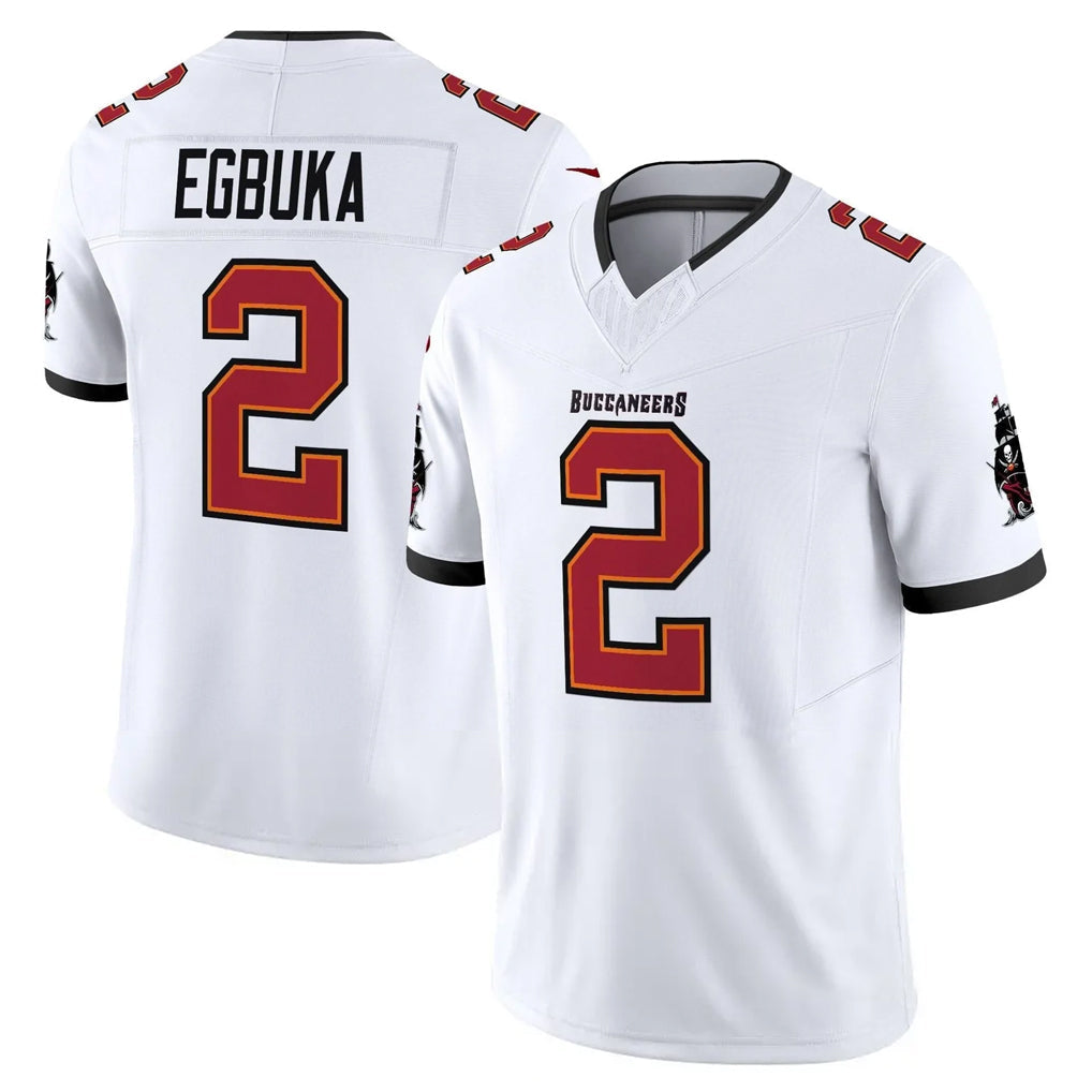 Rebec TB.Buccaneers #2 Emeka Egbuka Player White Limited Vapor F.U.S.E. Home Game Stitched Jerseys