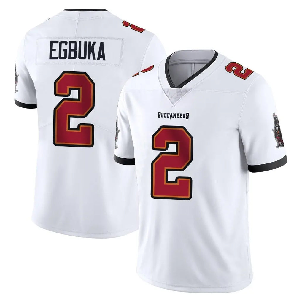 Rebec TB.Buccaneers #2 Emeka Egbuka Player White Limited Vapor Untouchable Home Game Stitched Jerseys