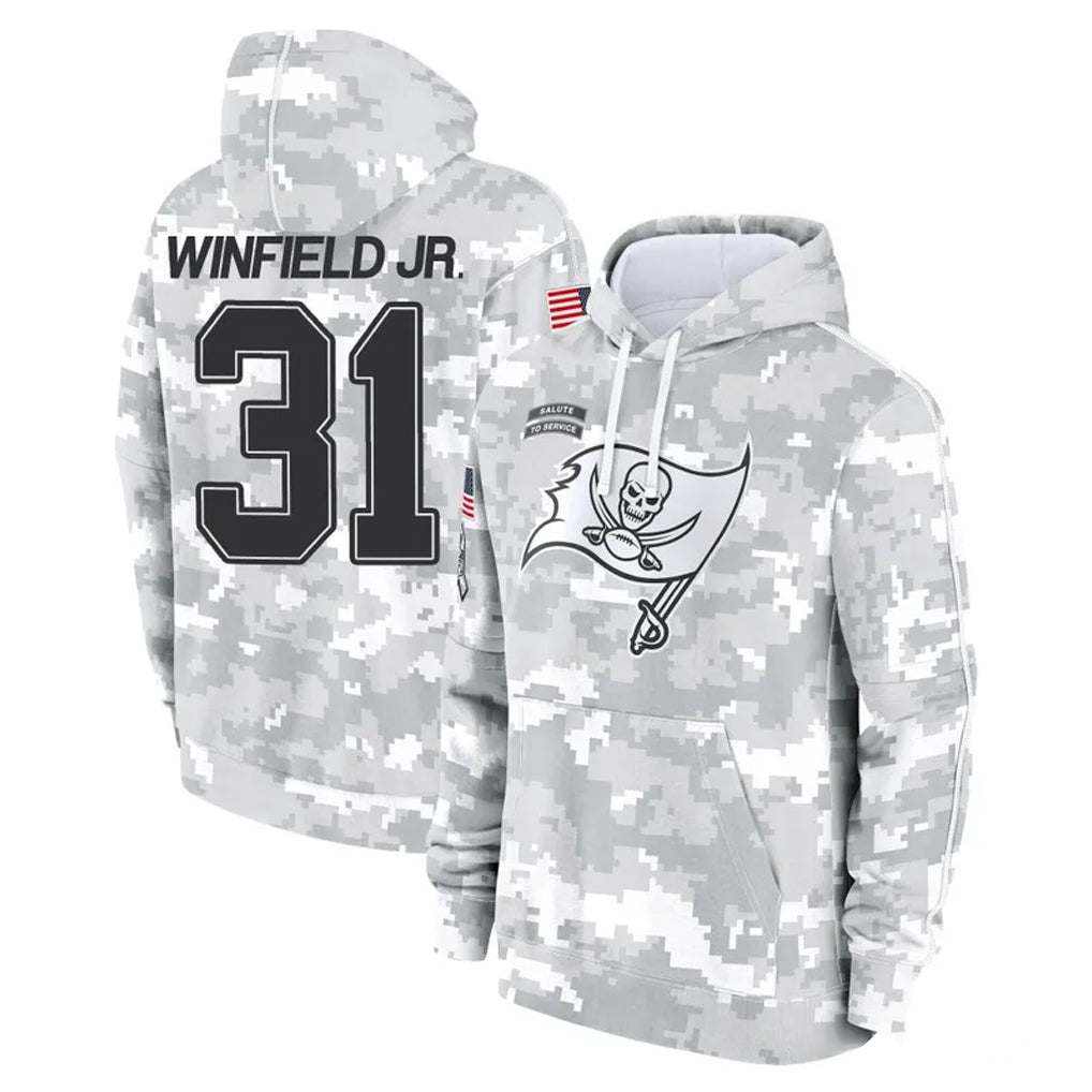 Rebec TB.Buccaneers #31 Antoine Winfield Jr. Player Arctic Camo Limited Salute to Service Pullover Hoodies Game Stitched Jerseys