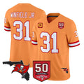 Rebec TB.Buccaneers #31 Antoine Winfield Jr. Player Orange 50th Season Vapor Limited Home Game Stitched Jerseys