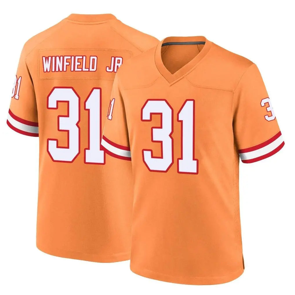 Rebec TB.Buccaneers #31 Antoine Winfield Jr. Player Orange Throwback Home Game Stitched Jerseys