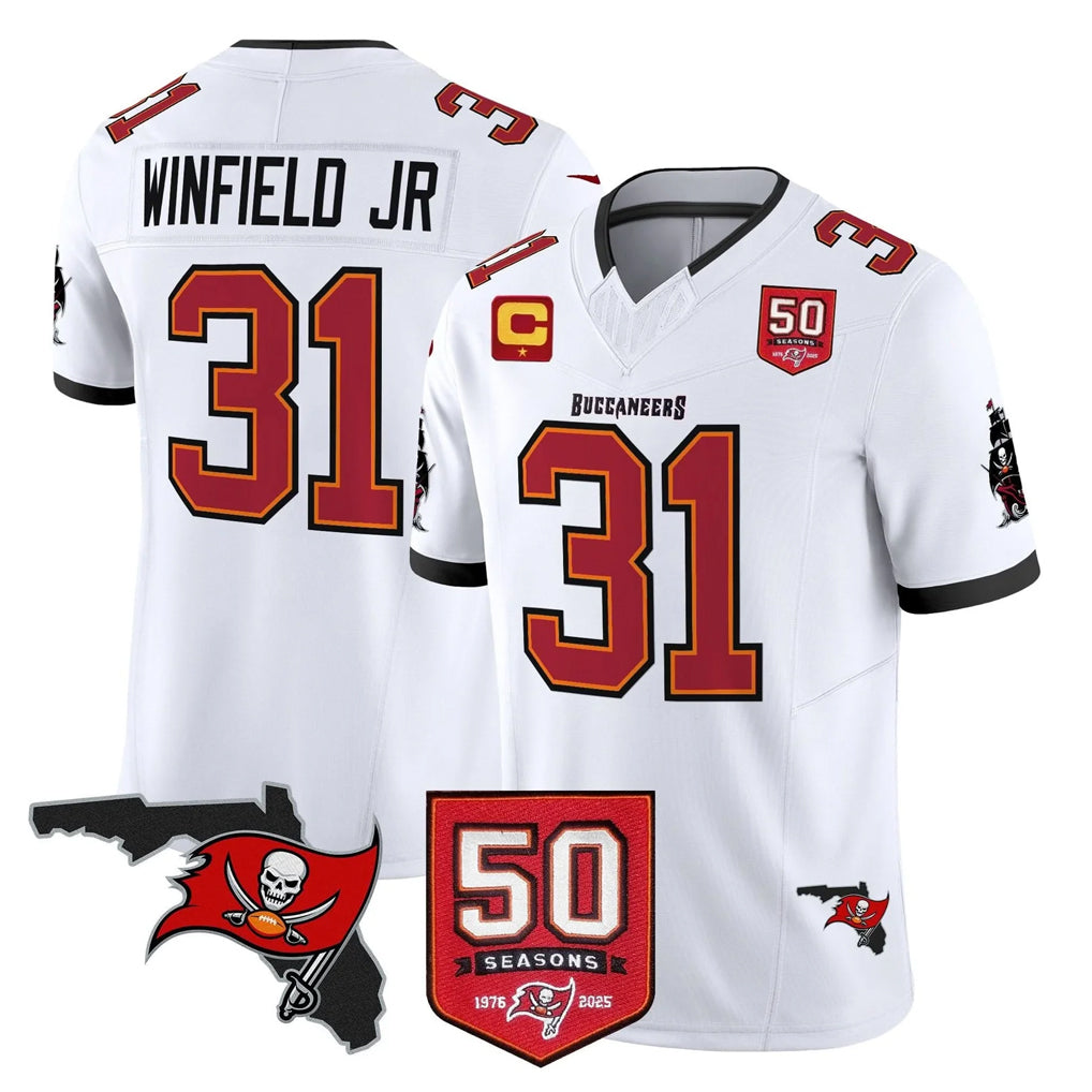 Rebec TB.Buccaneers #31 Antoine Winfield Jr. Player White Limited 2026 Season Vapor F.U.S.E. Home Game Stitched Jerseys