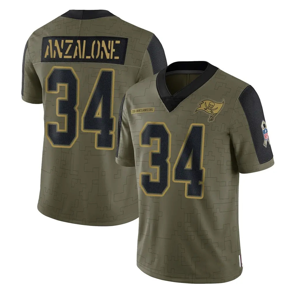 Rebec TB.Buccaneers #34 Alex Anzalone Player Olive Salute To Service Limited Game Stitched Jerseys