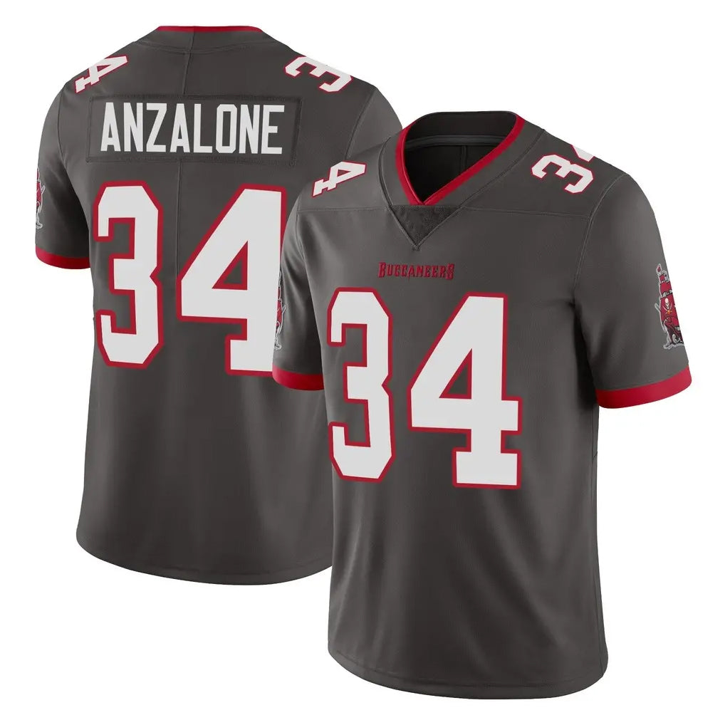 Rebec TB.Buccaneers #34 Alex Anzalone Player Pewter Limited Alternate Vapor Home Game Stitched Jerseys