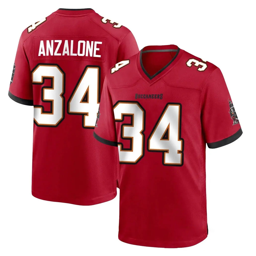 Rebec TB.Buccaneers #34 Alex Anzalone Player Red Home Game Stitched Jerseys