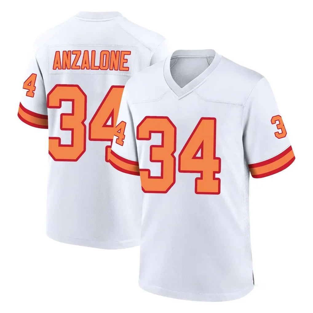 Rebec TB.Buccaneers #34 Alex Anzalone Player White '76 Home Game Stitched Jerseys