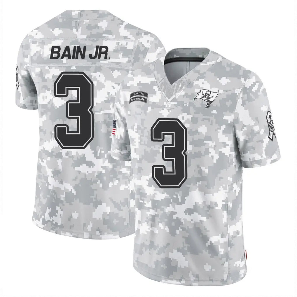 Rebec TB.Buccaneers #3 Rueben Bain Jr. Player Arctic Camo Limited Salute To Service Home Game Stitched Jerseys
