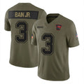 Rebec TB.Buccaneers #3 Rueben Bain Jr. Player Olive 2025 Salute To Service Limited Home Game Stitched Jerseys