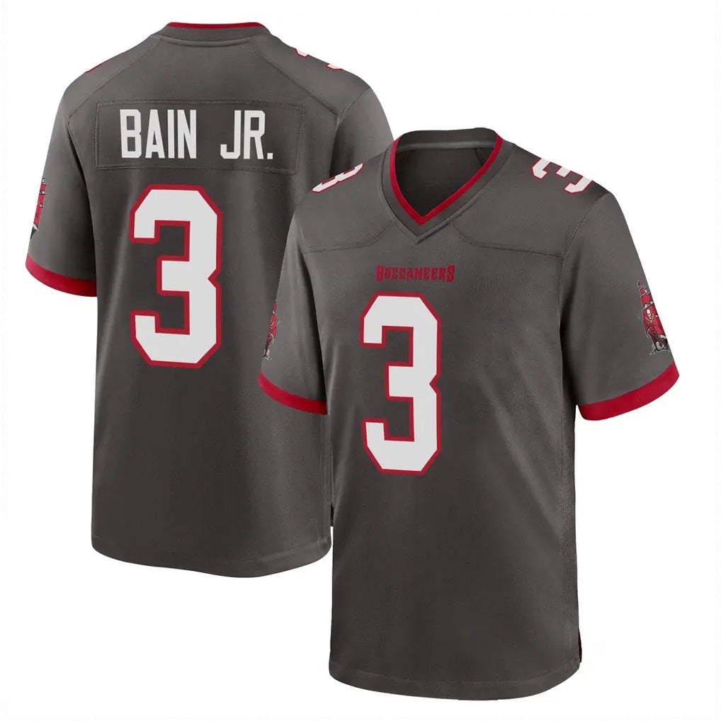 Rebec TB.Buccaneers #3 Rueben Bain Jr. Player Pewter Alternate Home Game Stitched Jerseys