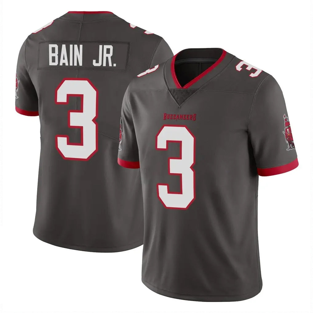 Rebec TB.Buccaneers #3 Rueben Bain Jr. Player Pewter Limited Alternate Vapor Home Game Stitched Jerseys