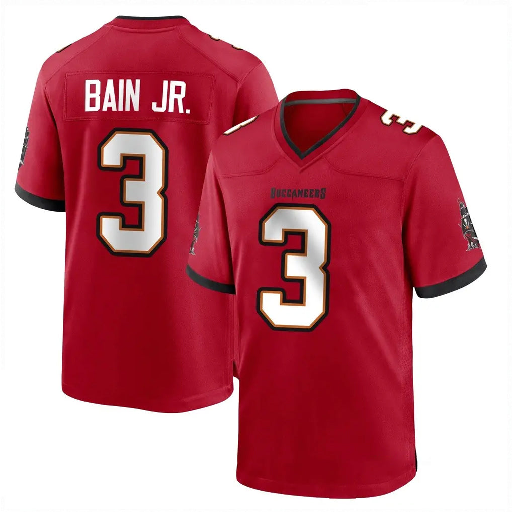 Rebec TB.Buccaneers #3 Rueben Bain Jr. Player Red Home Game Stitched Jerseys