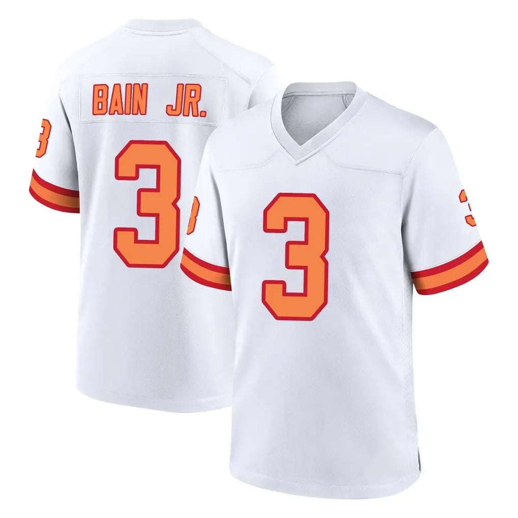 Rebec TB.Buccaneers #3 Rueben Bain Jr. Player White '76 Home Game Stitched Jerseys