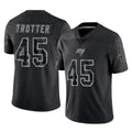 Rebec TB.Buccaneers #45 Josiah Trotte Player Black Reflective Limited Home Game Stitched Jerseys