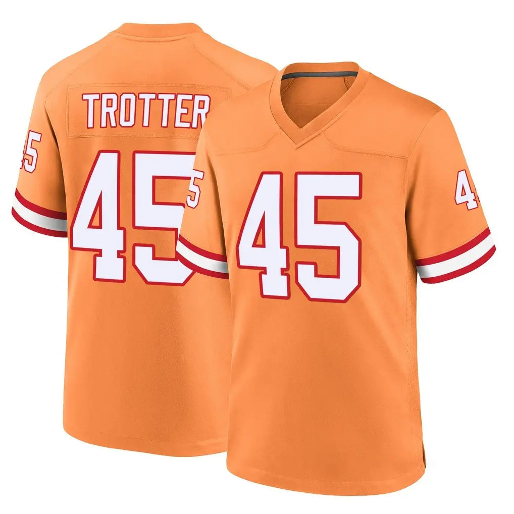 Rebec TB.Buccaneers #45 Josiah Trotte Player Orange Throwback Home Game Stitched Jerseys