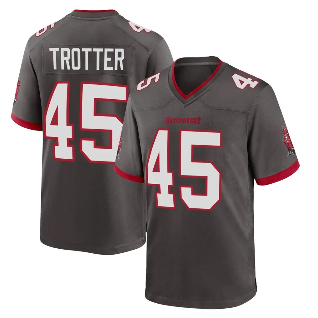 Rebec TB.Buccaneers #45 Josiah Trotte Player Pewter Alternate Home Game Stitched Jerseys