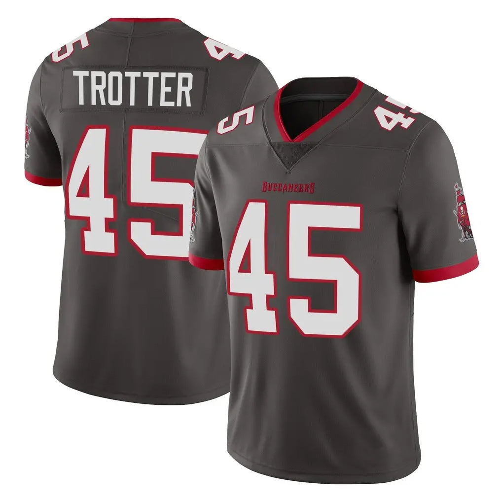 Rebec TB.Buccaneers #45 Josiah Trotte Player Pewter Limited Alternate Vapor Home Game Stitched Jerseys