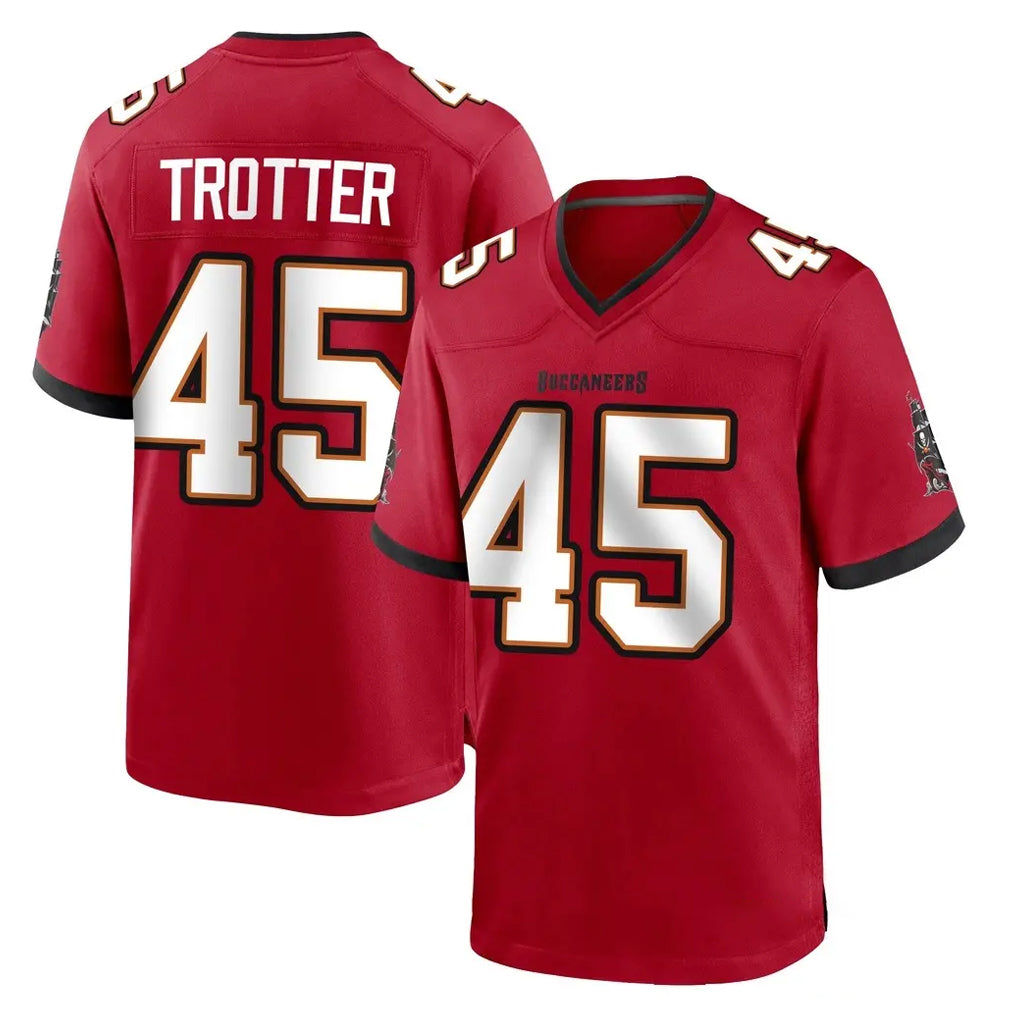 Rebec TB.Buccaneers #45 Josiah Trotte Player Red Home Game Stitched Jerseys