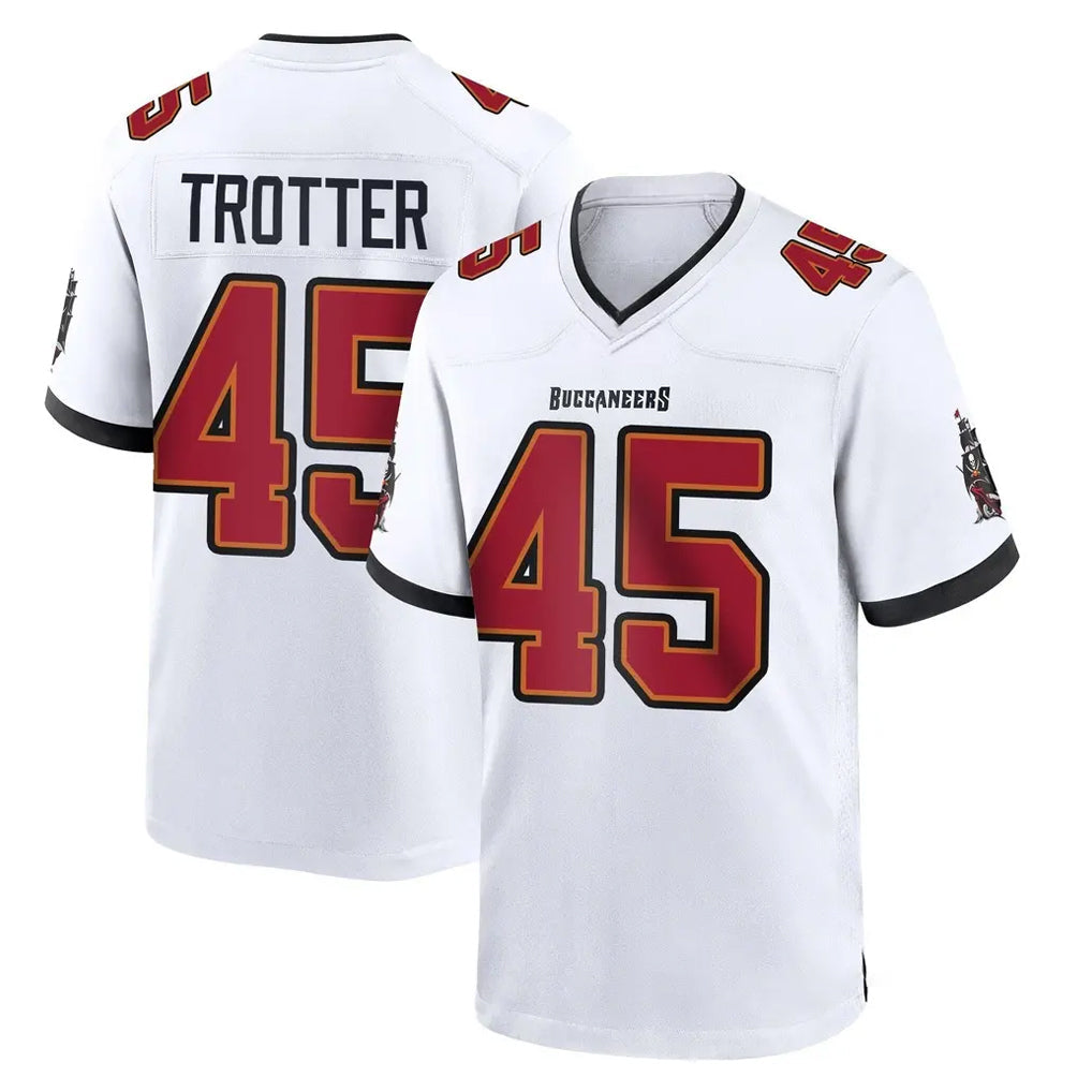 Rebec TB.Buccaneers #45 Josiah Trotte Player White Home Game Stitched Jerseys
