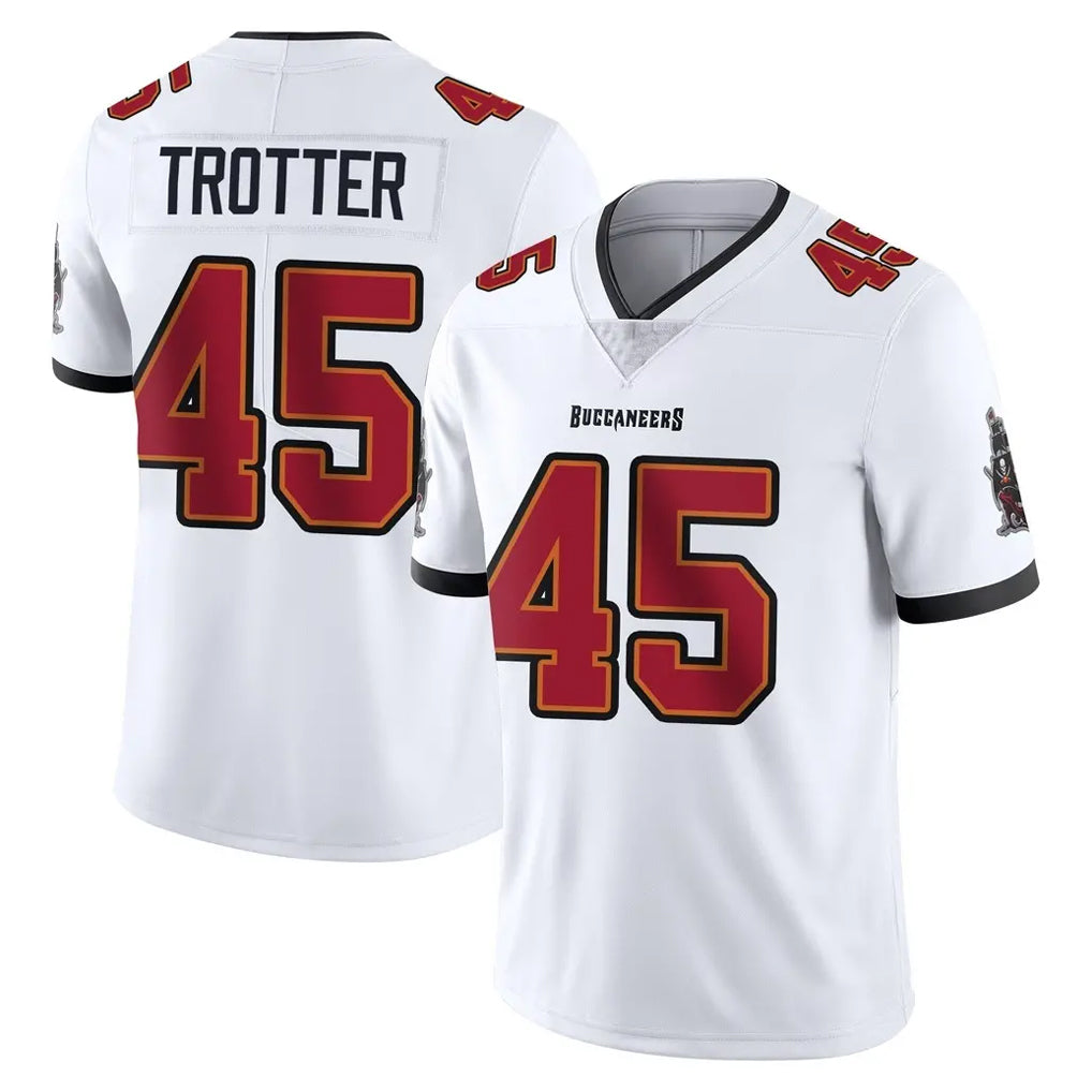 Rebec TB.Buccaneers #45 Josiah Trotte Player White Limited Vapor Untouchable Home Game Stitched Jerseys
