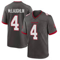 Rebec TB.Buccaneers #4 Chase McLaughlin Player Pewter Alternate Home Game Stitched Jerseys
