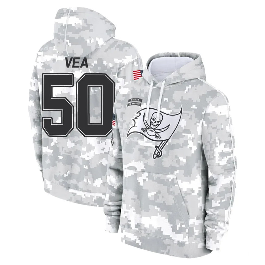Rebec TB.Buccaneers #50 Vita Vea Player Arctic Camo Limited Salute to Service Pullover Hoodies Game Stitched Jerseys