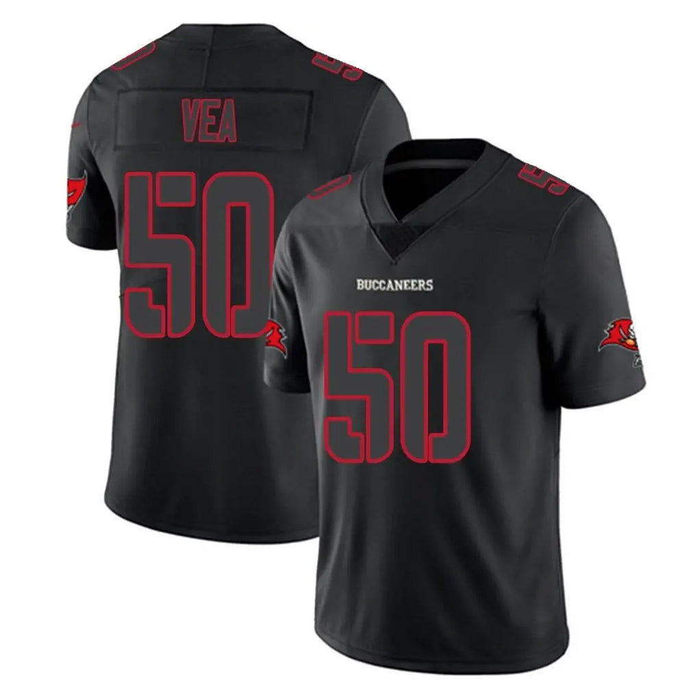 Rebec TB.Buccaneers #50 Vita Vea Player Black Impact Limited Home Game Stitched Jerseys