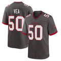 Rebec TB.Buccaneers #50 Vita Vea Player Pewter Alternate Home Game Stitched Jerseys