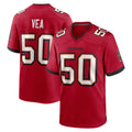 Rebec TB.Buccaneers #50 Vita Vea Player Red Home Game Stitched Jerseys