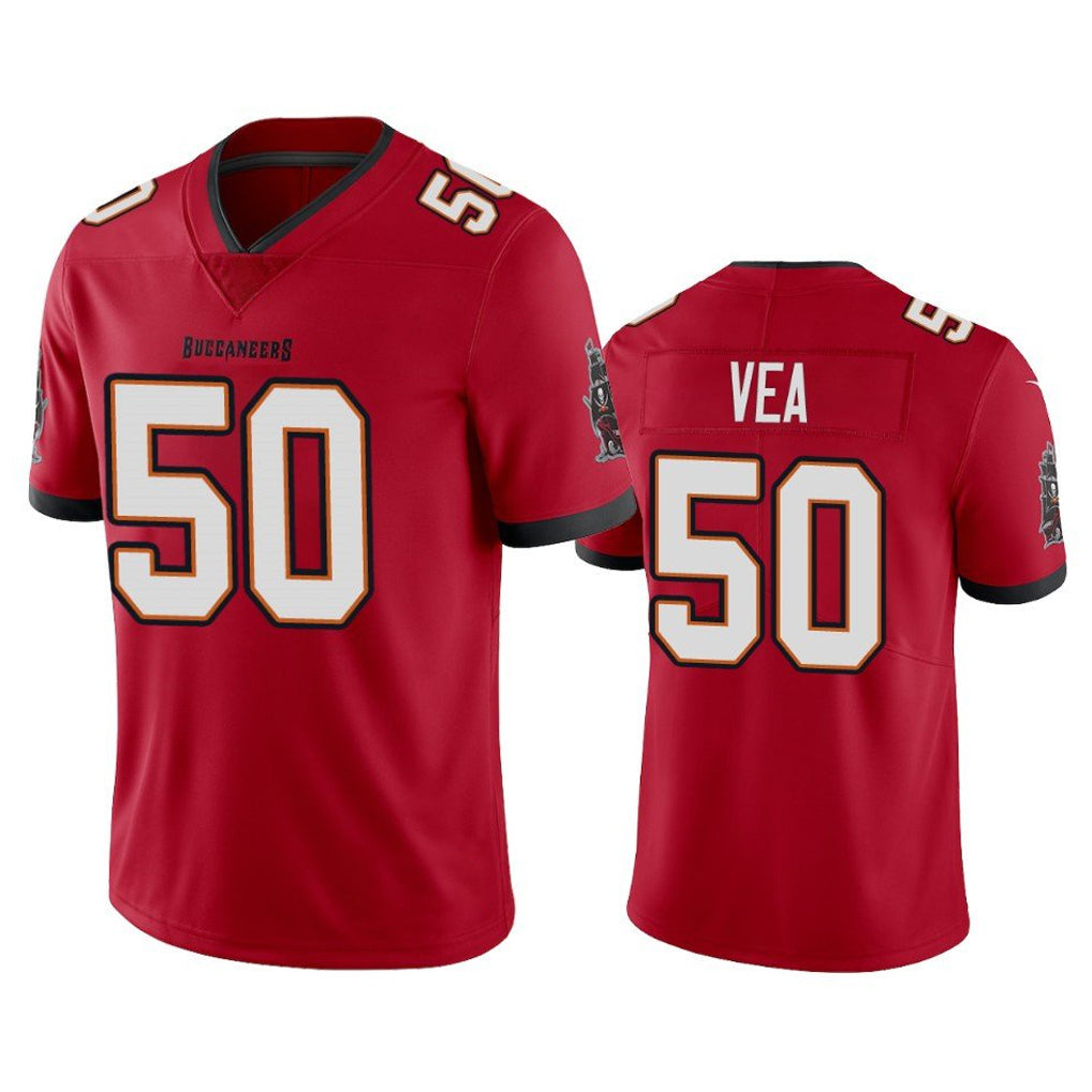 Rebec TB.Buccaneers #50 Vita Vea Player Red Limited Vapor Home Game Stitched Jerseys