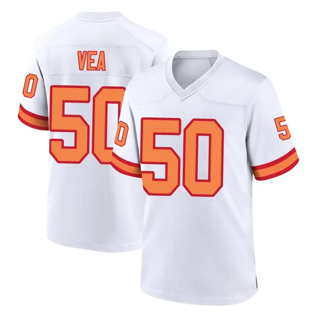 Rebec TB.Buccaneers #50 Vita Vea Player White '76 Home Game Stitched Jerseys