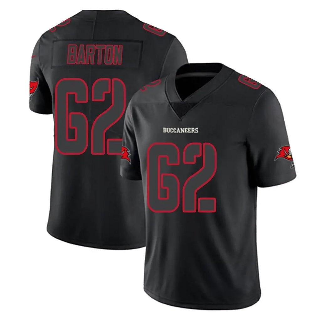 Rebec TB.Buccaneers #62 Graham Barton Player Black Impact Limited Home Game Stitched Jerseys