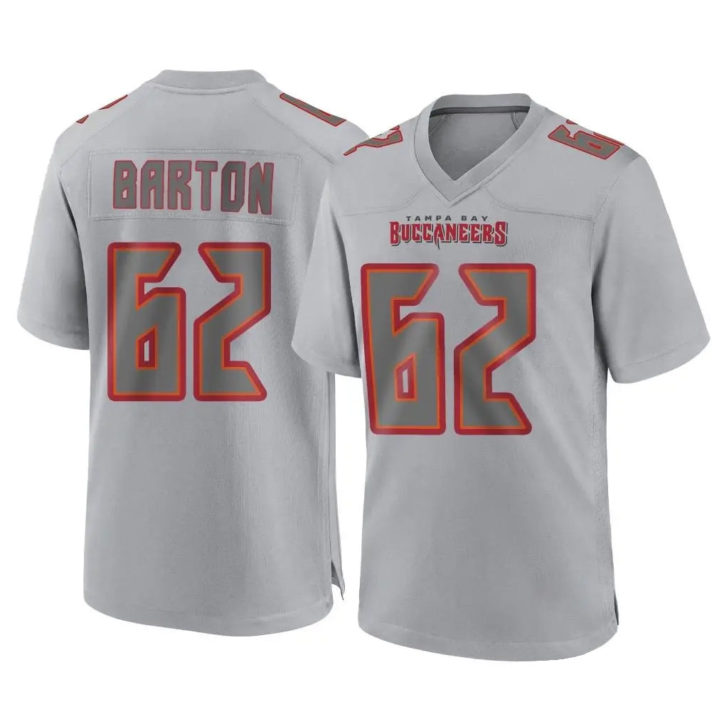 Rebec TB.Buccaneers #62 Graham Barton Player Gray Atmosphere Fashion Home Game Stitched Jerseys
