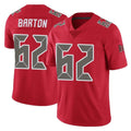 Rebec TB.Buccaneers #62 Graham Barton Player Red Limited Color Rush Home Game Stitched Jerseys